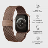Burga Apple Watch 38/40/41/42mm Rem Metal Mesh Rosaguld