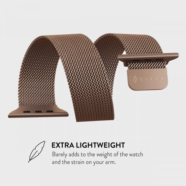 Burga Apple Watch 44/45/46mm/Ultra 49mm Rem Metal Mesh Rosaguld