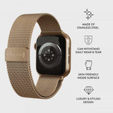 Burga Apple Watch 38/40/41/42mm Rem Metal Mesh Guld