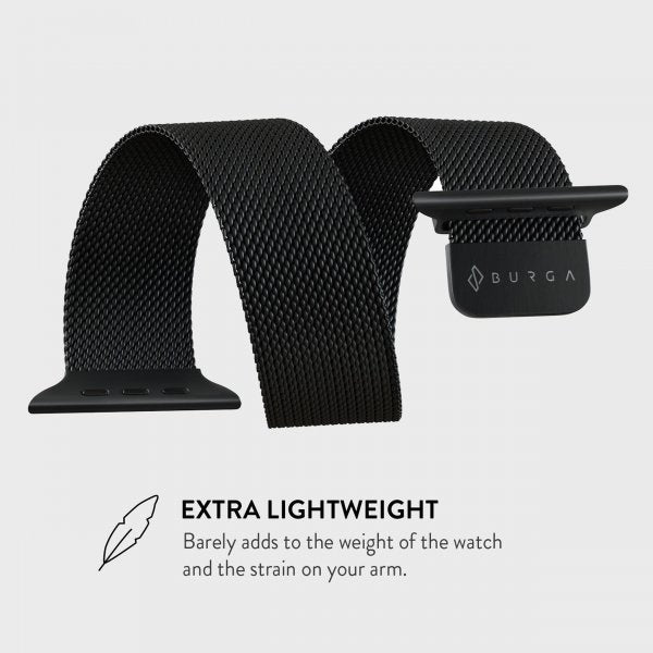 Burga Apple Watch 38/40/41/42mm Rem Metal Mesh Sort