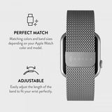 Burga Apple Watch 44/45/46mm/Ultra 49mm Rem Metal Mesh Sølv