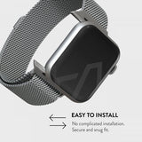 Burga Apple Watch 44/45/46mm/Ultra 49mm Rem Metal Mesh Sølv