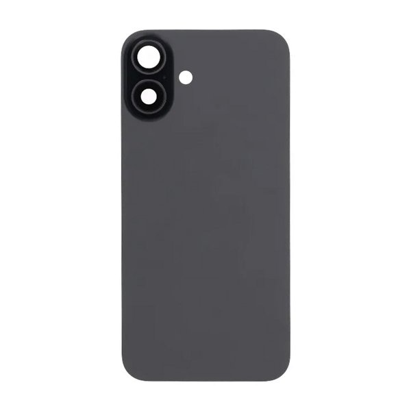 iPhone 16 Bagside Glas med Magnet og Kameralinse - Sort
