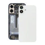 iPhone 16 Plus Bagsideglas med Magnet og Kameralinse - Hvid
