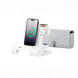 Alogic Matrix Ultimate 3-in-1 Trådløs oplader med Powerbank MagSafe Hvid