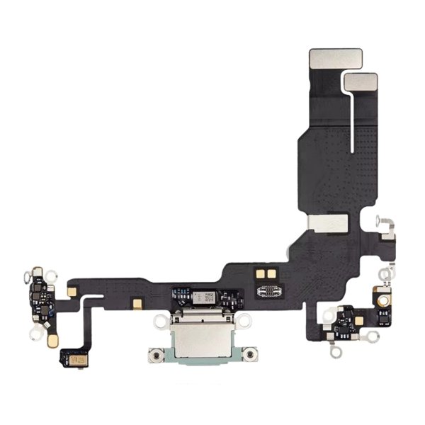 Ladekontakt med Flexkabel til iPhone 15 Plus - Grøn