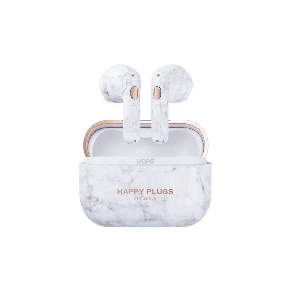 Happy Plugs Hope TWS Hvid Marmor