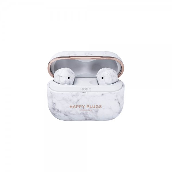 Happy Plugs Hope TWS Hvid Marmor