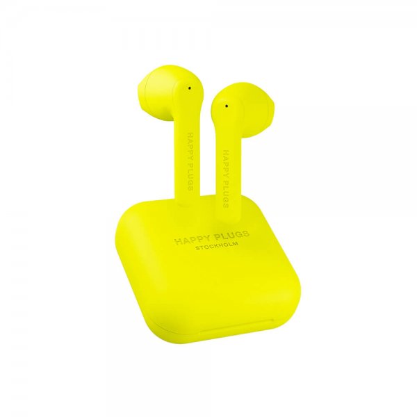 Happy Plugs Høretelefoner Air 1 Go In-Ear TWS Neongul
