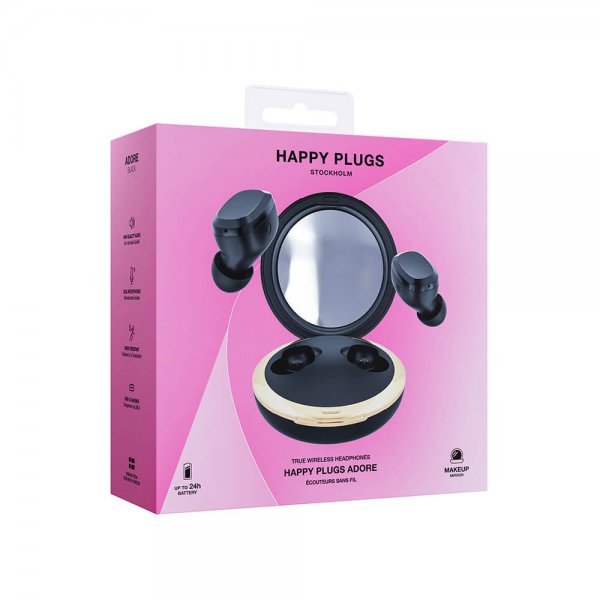 Happy Plugs Høretelefoner Adore In-Ear Sort