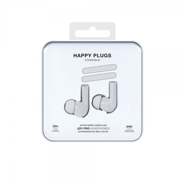 Happy Plugs Høretelefoner Joy Pro In-Ear ANC Hvid