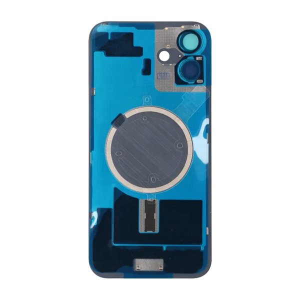 iPhone 16 Plus Bagside Glas med Magnet og Kameralinse - Sort