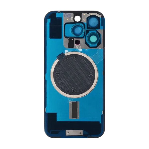 iPhone 16 Pro Bagside Glas med Magnet og Kameralinse - Sandfarvet Titan