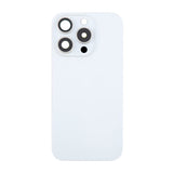 iPhone 16 Pro Bagside Glas med Magnet og Kameralinse - Hvid Titanium