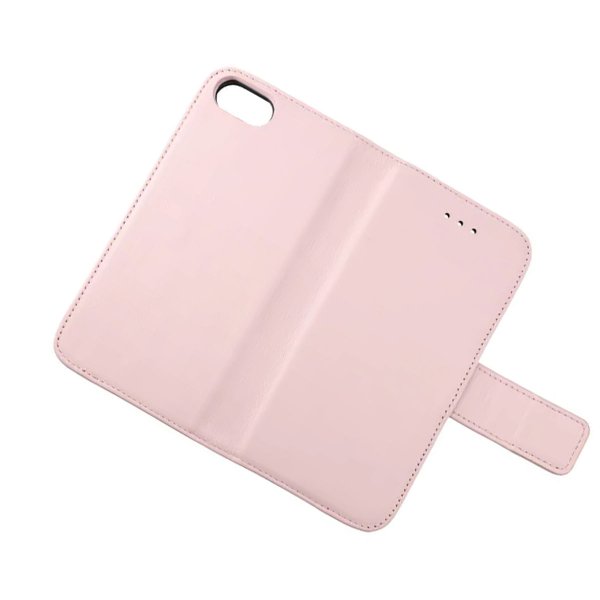 Rvelon iPhone 7/8/SE Cover Ægte læder Kortlomme Rosa