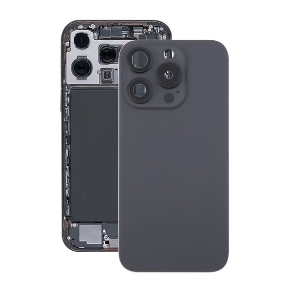 iPhone 16 Pro Max Bagside Glas med Magnet og Kameralinse - Sort Titanium