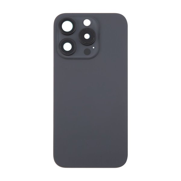 iPhone 16 Pro Bagside Glas med Magnet og Kameralinse - Sort Titanium