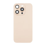 iPhone 16 Pro Bagside Glas med Magnet og Kameralinse - Sandfarvet Titan