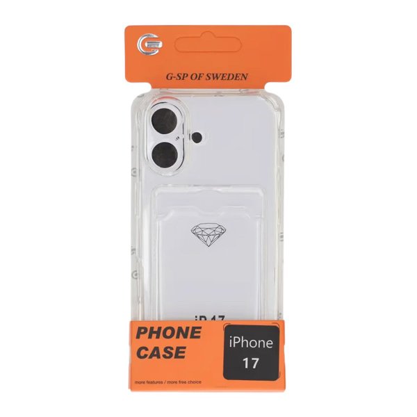 iPhone 17 Cover Kortholder Transparent
