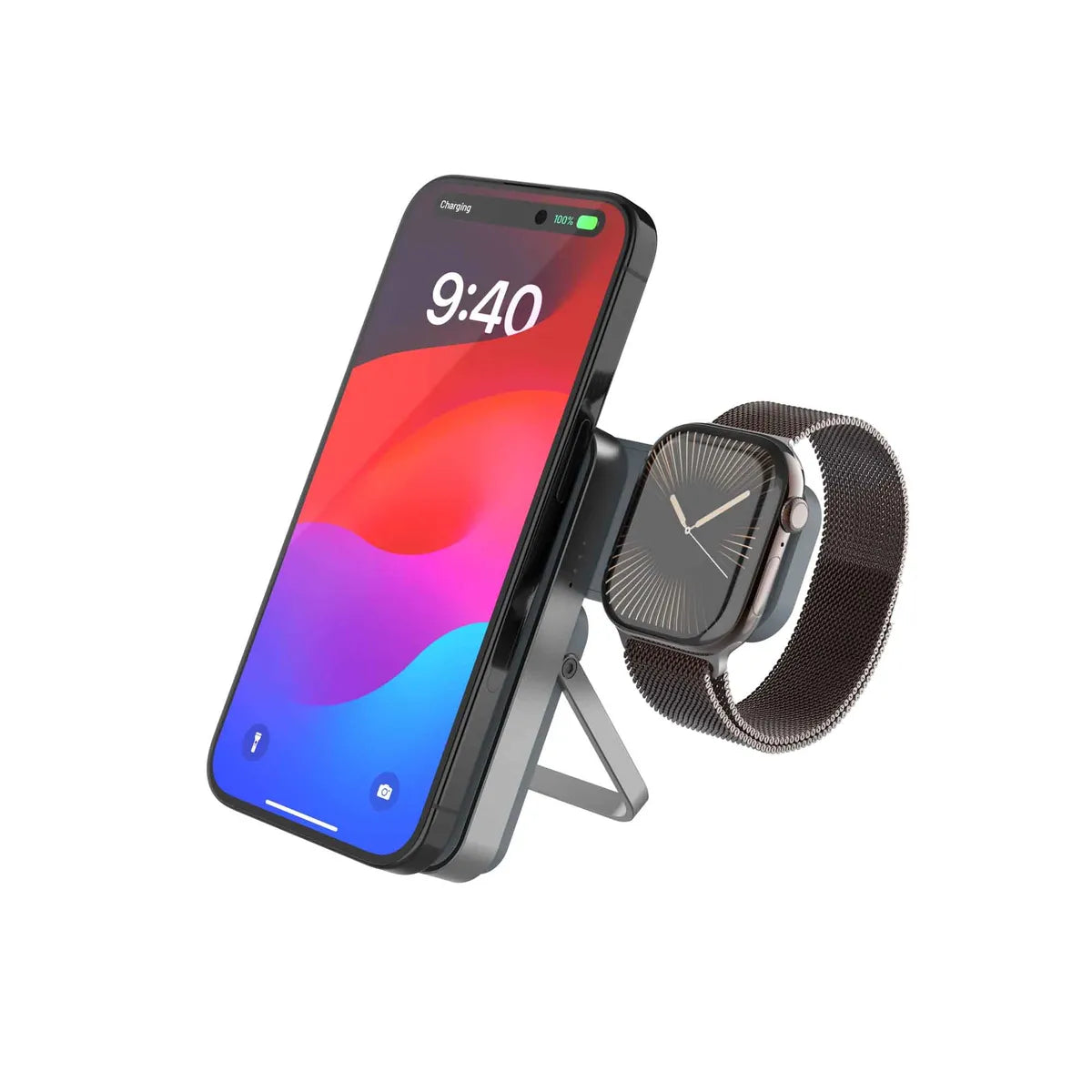 Fixed MagZen 5 Stand Powerbank med Apple Watch-laddning 5000 mAh Qi2 20W