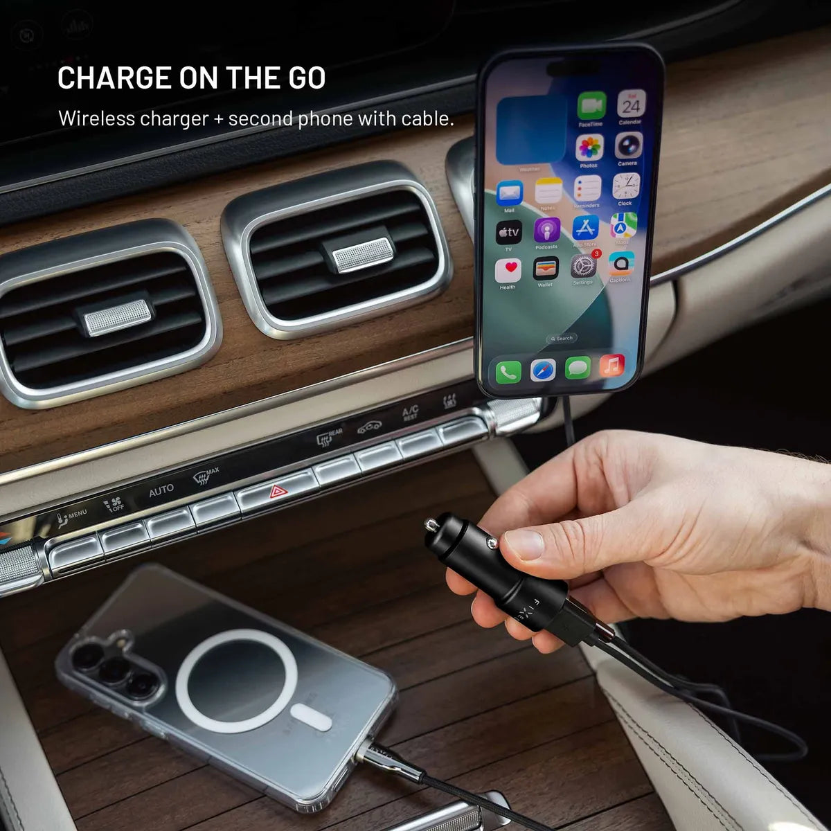 Fixed Biloplader PD 63W USB-A/USB-C