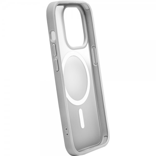 Puro iPhone 15 Pro Cover Gradient MagSafe Silver