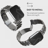 Burga Apple Watch 44/45/46mm/Ultra 49mm Armbånd Metal Sølv