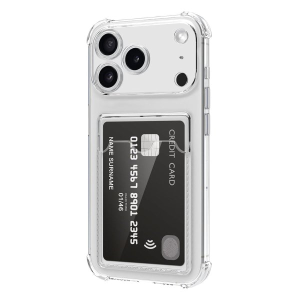iPhone 17 Pro Max Cover Kortholder Transparent