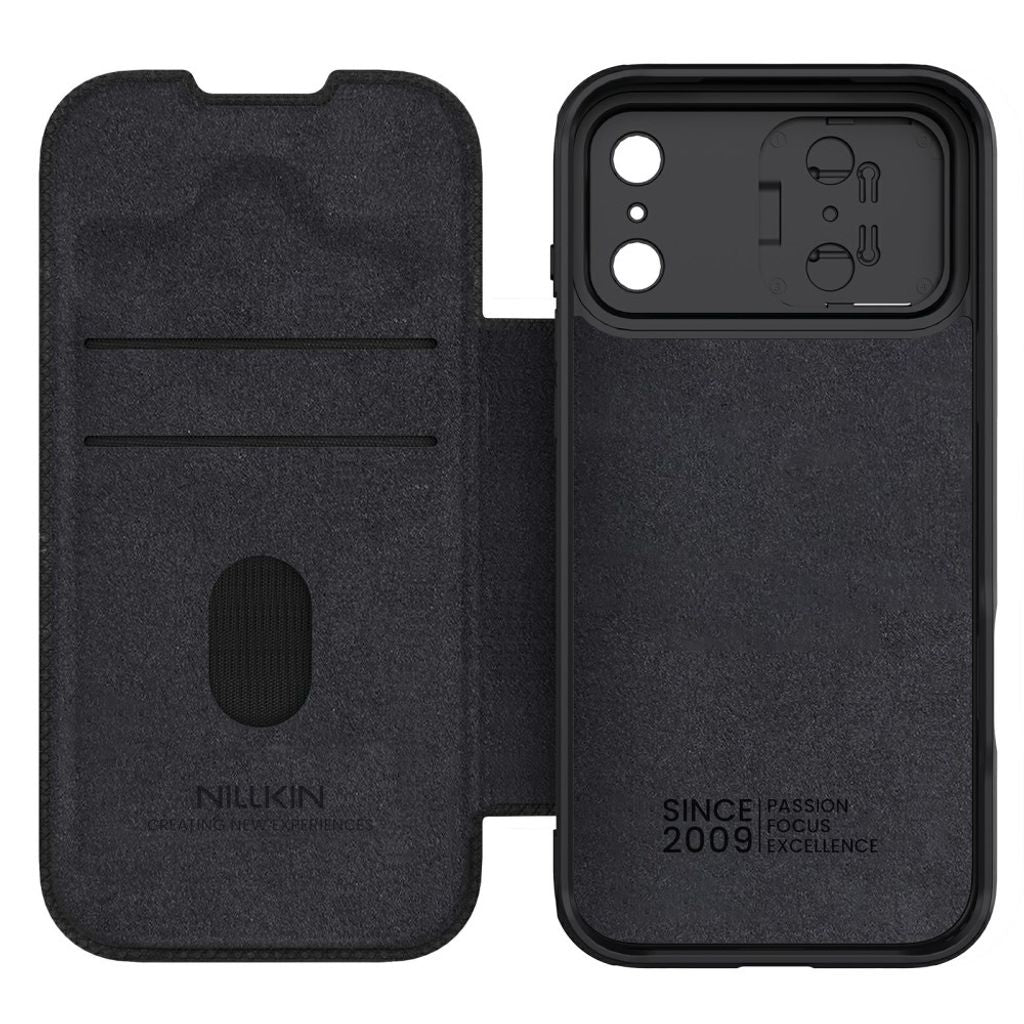 Nillkin iPhone 17 Pro/iPhone 18 Pro Etui Qin Pro Sort