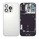 iPhone 16 Pro Max Bagsideglas med smådele - Hvid Titanium