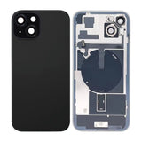 iPhone 15 Plus Bagside Glas med smådele - Sort