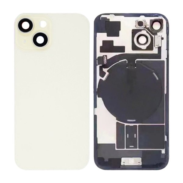 iPhone 15 Bagside Glas Komplet OEM - Gul