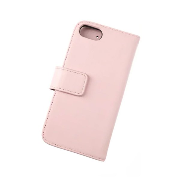 Rvelon iPhone 7/8/SE Cover Ægte læder Kortlomme Rosa