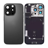 iPhone 16 Pro Max Glasbagside med smådele - Sort Titanium