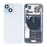 iPhone 15 Plus Bagside Glas med smådele - Hvid