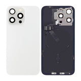 iPhone 15 Pro Max Bagside Glas Komplet OEM - Hvid