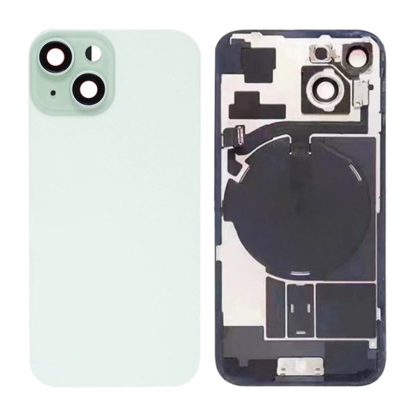 iPhone 15 Bagside Glas Komplet OEM - Grøn