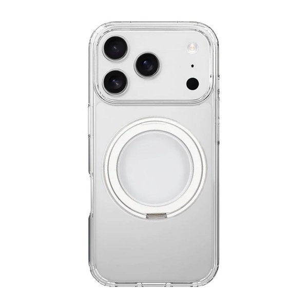 iPhone 17 Pro Max Cover Roterbart MagSafe Stativ Gennemsigtigt
