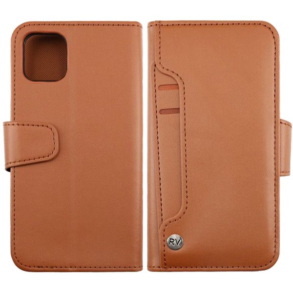 Rvelon iPhone 11 Cover 4 Kortrum Brun