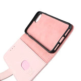 Rvelon iPhone 7/8/SE Cover Ægte læder Kortlomme Rosa