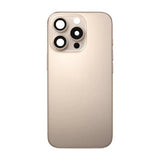iPhone 16 Pro Bagside Glas med smådele - Sandfarvet Titanium