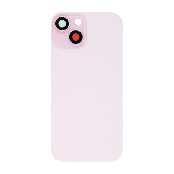 iPhone 15 Bagside Glas med smådele - Rosa