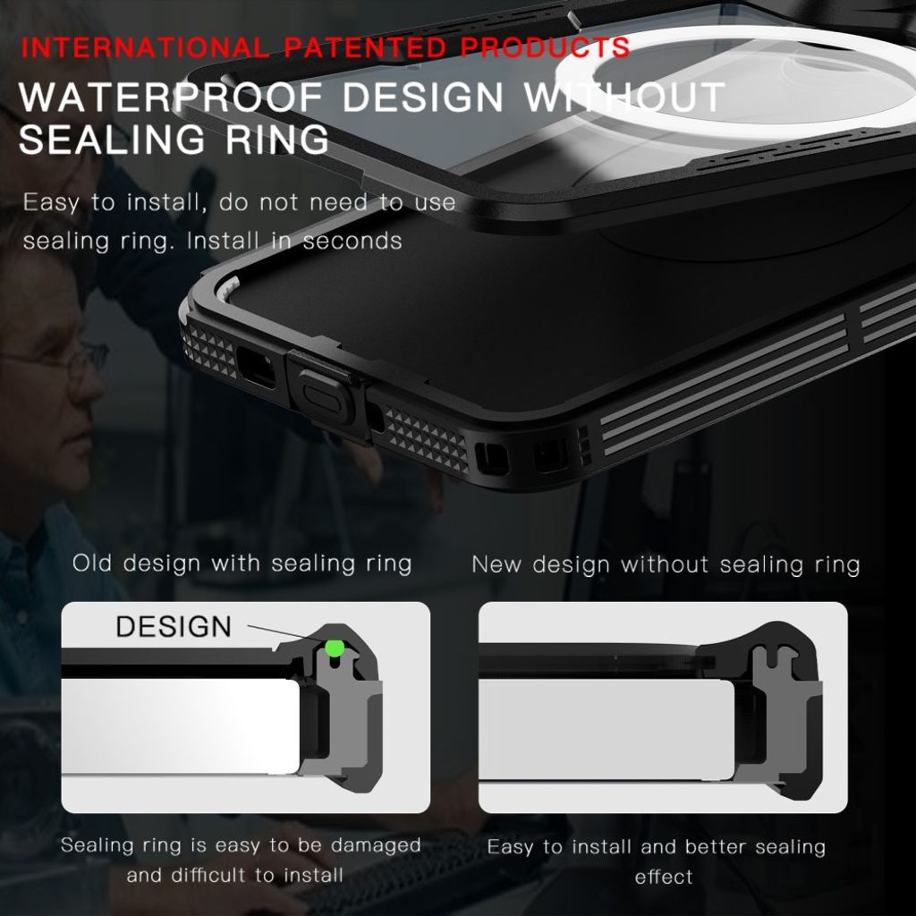 Redpepper Samsung Galaxy S26 Cover Vandtæt IP68 MagSafe Sort