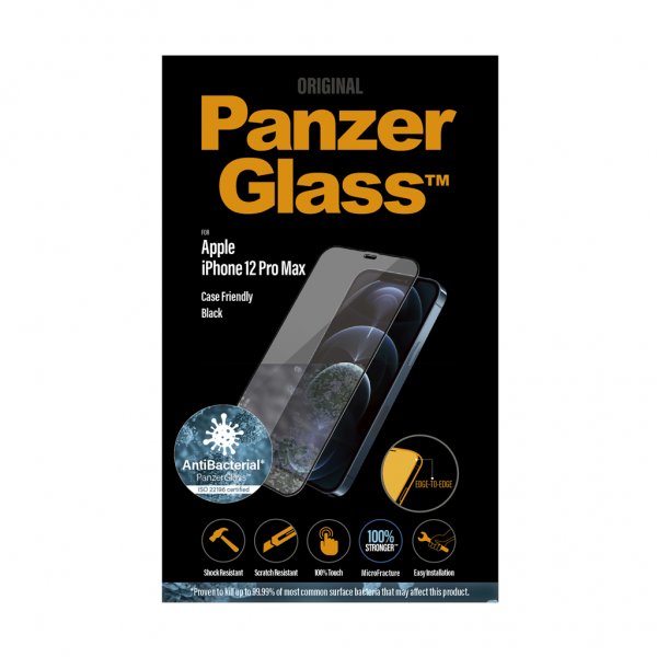 PanzerGlass iPhone 12 Pro Max Skærmbeskyttelse Edge-to-Edge Case Friendly