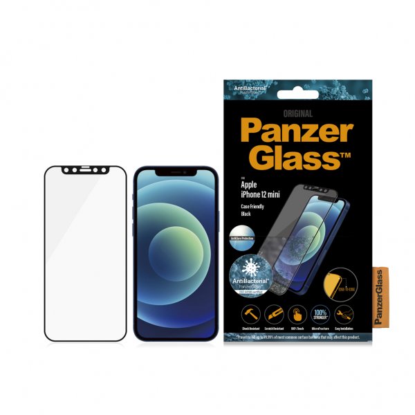PanzerGlass iPhone 12 Mini Skærmbeskytter Kant-til-kant Anti-genskin