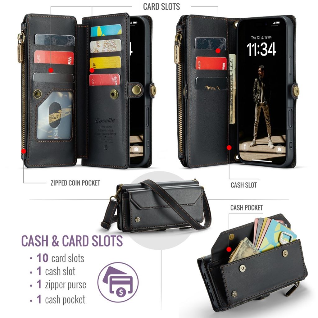 CaseMe iPhone 17 Pro Max/iPhone 18 Pro Max Etui C36 Series Sort