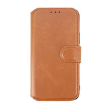 Rvelon iPhone 12/iPhone 12 Pro Flip Cover Kortlomme Brun