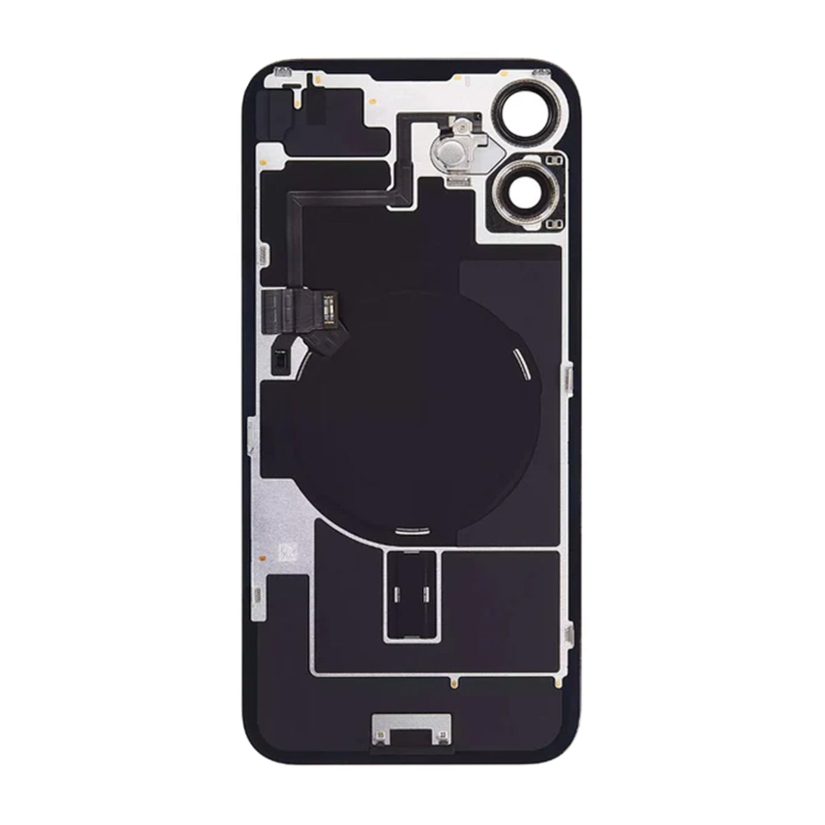iPhone 16 glasbagside med små dele – Grøn