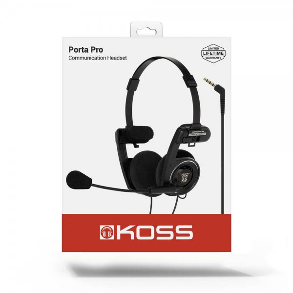 Koss Hovedtelefoner PortaPro Communication Headset On-Ear Mic Sort