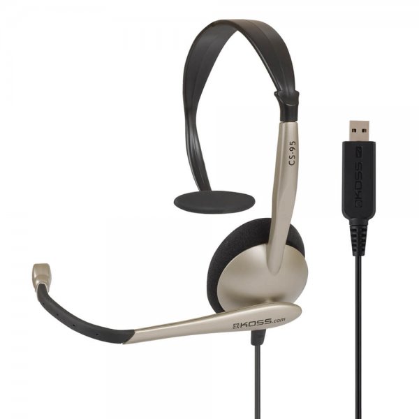Koss Headset CS95 Mono On-Ear Mikrofon USB Champagne